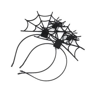 Halloween zwarte spinnenweb haarband haarring feest kostuum accessoire decoratie top