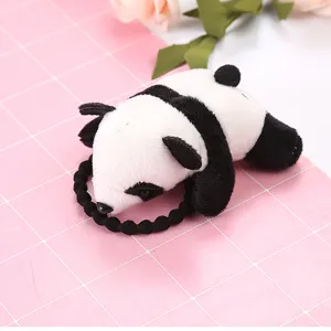 Süßes Panda Plüsch Haargummi elastisches Armband weiche Tier Haarschmuck für Frauen Mädchen