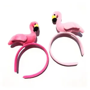 Simpatico Cerchietto di Peluche con Fenicottero Rosa Cartone Animato Morbida Fascia per Capelli Festa Festival Accessori per Capelli Lavaggio Viso Donna Ragazza