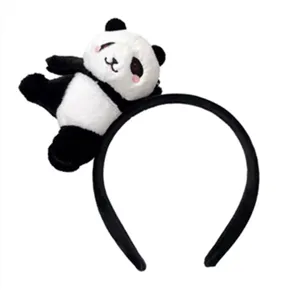 Süßes Plüsch Panda Haarreif weiches Tier Haarreifen süße Cartoon Haarschmuck für Alltag
