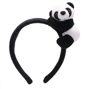 Süßer Plüsch Panda Haarreif für Damen und Mädchen, weiches Stofftier Haarzubehör.