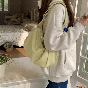 Borsa a tracolla in pelle morbida casual da donna, grande capacità e borsa tote minimalista.