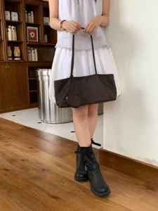 Casual nylon baguette τσάντα ώμου για γυναίκες, μοντέρνα ελαφριά καθημερινή τσάντα.