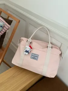Grande capacita borsa da viaggio rosa donna borsa a mano corta distanza bagaglio fitness cabina