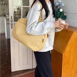 Korean style large capacity shoulder bag autumn winter travel tote bag casual women's bag
