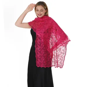 Pink sequin lace shawl for evening dress wedding bridal party elegant wrap accessory.