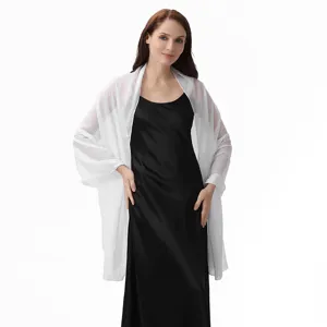Elegante chal de noche transparente y brillante para mujer, ideal para bodas, fiestas y vestidos de gala.