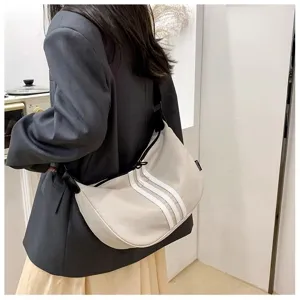 Large Capacity Oxford Cloth Shoulder Bag Women Casual Minimalist Crossbody Dumpling Bag Fashion Daily Handbag