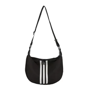 Black oxford cloth crossbody bag for women, large capacity casual shoulder hobo dumpling bag.