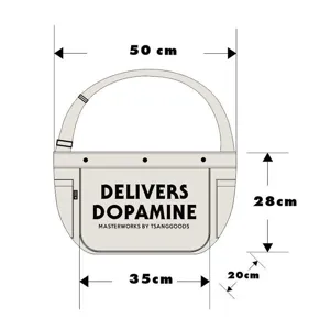 Canvas Radfahren Umhängetasche Vintage große Kapazität Schulter Tote Bag Abmessungen Detail