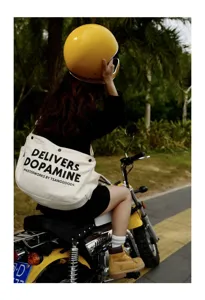 Amerikanischer Retro Canvas Umhängetasche große Kapazität lässige Radfahren Schultertasche