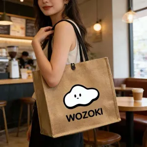 Large capacity canvas tote bag for women, stylish printed commuter handbag with sturdy handles.