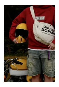 Retro Canvas Umhängetasche für Damen und Herren, große Kapazität lässige Fahrrad-Crossbody-Tasche.