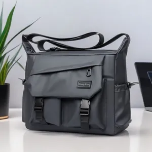 Stylish large capacity men messenger bag casual business travel crossbody shoulder bag
