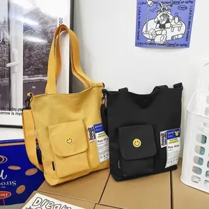 Men canvas tote bag large capacity casual shoulder messenger bag for daily out shopping stylish.