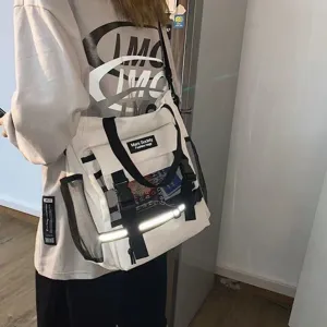 Grosse Kapazitat Segeltuch Umhangetasche lassige Studenten Schultertasche fur den Alltag