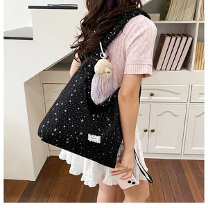 Spring new sweet large capacity tote bag stylish lazy starlight print composite cloth shoulder bag