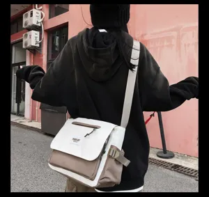 Korean style nylon crossbody bag casual messenger bag large capacity student shoulder bag