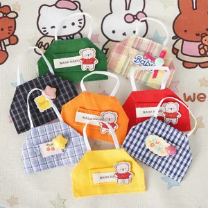 Simpatici vestiti per bambole in cotone da 10 cm mini grembiule bavaglini accessori