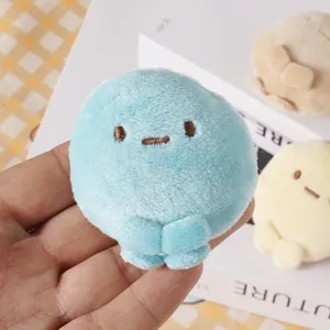 Cute plush dango hair clip soft cartoon mini doll blue sweet girl headwear accessory