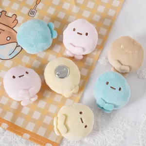 Cute plush dumpling hair clips and brooches, soft cartoon small toy accessories for lovely girls.