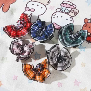 Mini vestiti per bambole colorati gonne a quadri volant abito accessori fai da te.