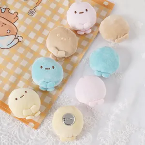 Cute plush dumpling brooch hairpin cartoon sweet hair accessories soft mini doll set lovely style