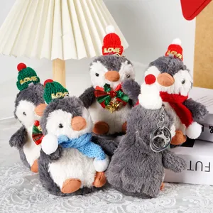 Natale peluche pinguino portachiavi simpatico animale di peluche bambola borsa regalo