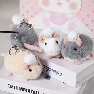 Simpatico peluchetopo chef portachiavi simulazione ratto bambola zaino decorazione