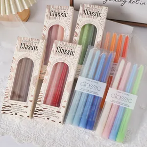 25cm Stafkaarsen Set Morandi Gekleurde Kaarsen Rookvrije Paraffine Wax Huwelijksdecoratie