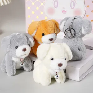 Simpatico Ciondolo a Forma di Cane in Peluche Con Portachiavi a Campanello Morbido Cucciolo Borsa Zaino Ornamento per Donne Ragazze Regalo