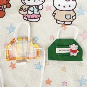 10cm vestiti bambola miniatura quadretti e grembiule verde accessori carini