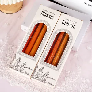 Set 4 candele stilo spiralate sfumate 30cm candele di cera decorative per feste nozze