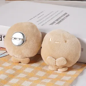Cute plush dumpling brooch hair clip cartoon soft kawaii accessory toy mini stuffed doll