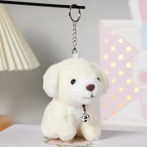 Simatico portachiavi cucciolo di peluche con campanello, morbido ciondolo borsa animale peluche.