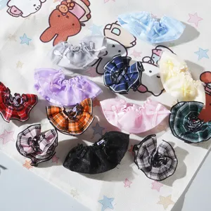 Mini abiti da bambola colorati gonne con fiocco in rete accessori di modo fai da te per bambole