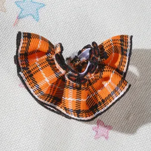 Mini gonna a quadri per bambola arancione nera volant vestiti bambola accessori fai da te