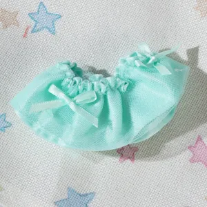 Mini vestito bambola gonna tulle con fiocchi carini per vestire bambole accessori fai da te.