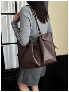 Borsa tote grande capiente retrò versatile borsa a spalla casual da donna per il lavoro.