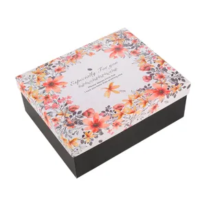 Rechthoekige En Vierkante Geschenkdozen Van Karton Cadeauverpakkingsdozen Met Bloemen Sterrenhemel Ontwerp Voor Verjaardagsfeestje