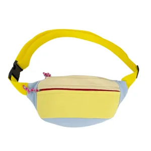 Colorful dopamine color block chest bag casual outdoor sports crossbody waist bag for travel