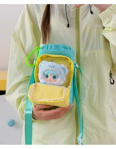 Outdoor sports water bottle bag cute plush doll crossbody bag portable stylish shoulder bag
