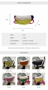 Color-block crossbody bag casual fashion lightweight shoulder bag for travel daily use