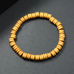 Wooden abacus bead bracelet retro style ethnic fashion wrist chain for men and women daily wear