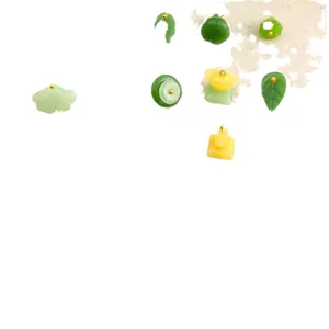 Retro Chinese style jade-like glass clothing buttons and DIY accessories for Hanfu cheongsam crafting.