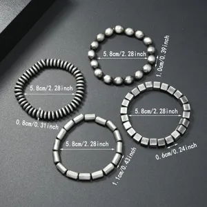 Set elastikon vracholion me metallikes chantes, retro moda kosmima gia andres kai gynaikes.