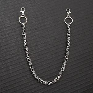 Retro Skull Metal Wallet Chain Punk Waist Chain Hip Hop Jeans Pants Chain Alloy Iron Key Chain For Men Women Jewelry