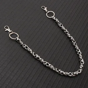 Retro skull metal wallet chain punk hip hop pants chain for men and women keychain jewelry.