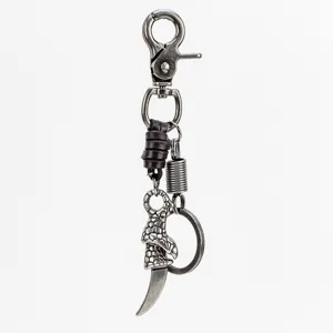 Retro Punk Metall Drache Klauen Schlüsselanhänger Herren Rock Stil Legierung Taillenanhänger