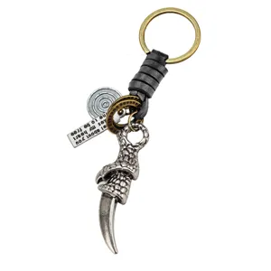 Vintage Punk Drachenklaue Schlüsselanhänger Retro Legierung Adlerklaue für Männer Accessoire